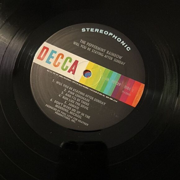 PEPPERMINT RAINBOW: will you be staying after sunday DECCA 12" LP 33 RPM - Picture 4 of 7